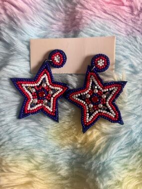 NWT Off Park Patriotic Earrings